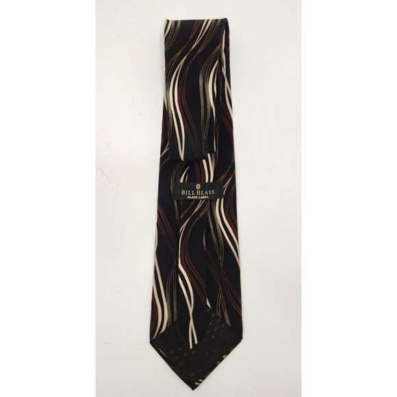 Bill Blass Black Label Neck Tie Multicolor Swirls 100% Silk Costa Rica - Picture 2 of 4